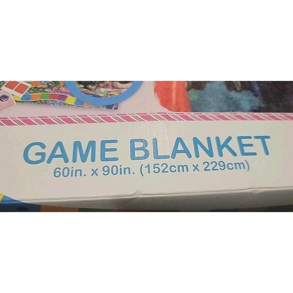 Hasbro Candyland Board Fleece Game Blanket Nostalgic 60